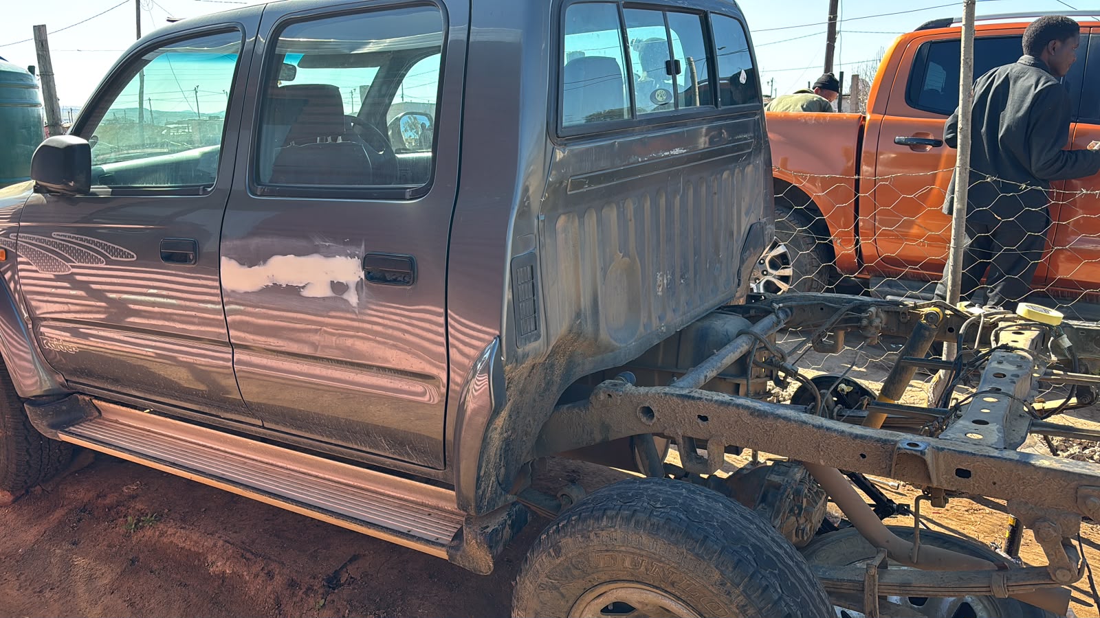 Older bakkie stripped down for restoration work